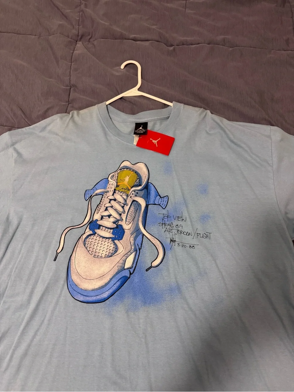 Jordan Men’s Light Blue Sneaker Graphic Tee